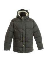warm winter jacket with a fur hood