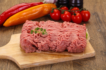 Raw turkey minced meat