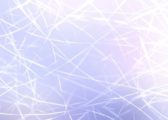Plexus lines on bright lilac abstract texture. Brilliance fantastic cool background. Transparent exquisite pattern. Fantasy winter holiday decor.
