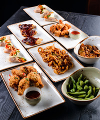 set of vietnamese food, traditional asian food,