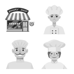 Vector design of bakery and natural logo. Set of bakery and business vector icon for stock.