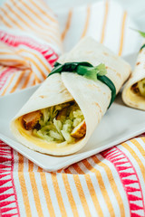 Chicken Wraps With Mango Chutney And Cucumber