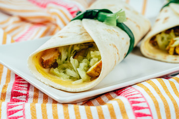 Chicken Wraps With Mango Chutney And Cucumber