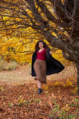 Beautiful latin girl in the forest