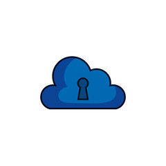 Obraz premium cyber security cloud computing detailed style