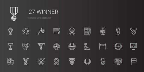 winner icons set