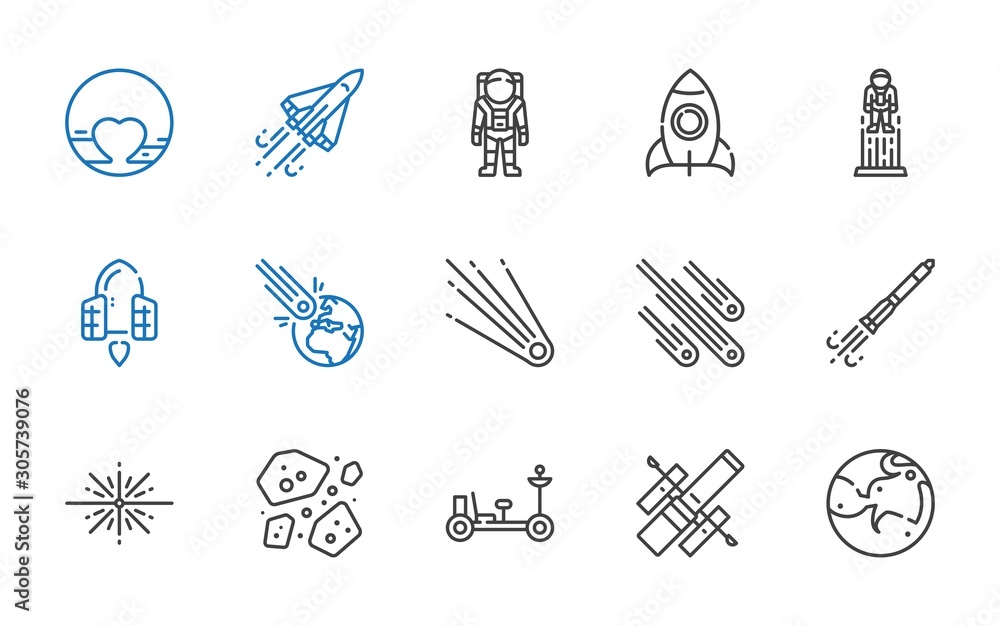 Canvas Prints astronaut icons set
