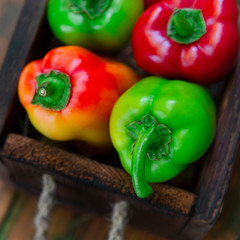 Close up of organic and clean sweet pepper