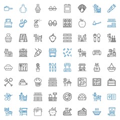 cooking icons set