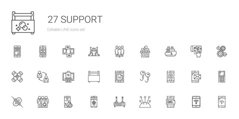 support icons set