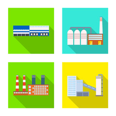 Isolated object of architecture and technology sign. Set of architecture and building vector icon for stock.