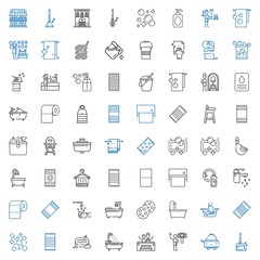 bath icons set