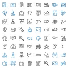 media icons set