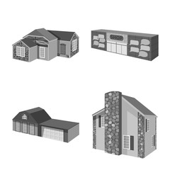 Vector design of architecture and estate icon. Collection of architecture and housing stock symbol for web.