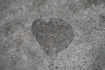 Naklejka premium Background texture gray stone heart