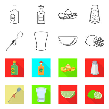 Vector illustration of vacation and tropical sign. Collection of vacation and travel vector icon for stock.