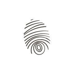 Fingerprint colorful vector flat icon