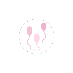Sperm, Spermatozoa colorful vector flat icon