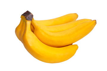 Fototapeta na wymiar Bunch of bananas isolated on white background