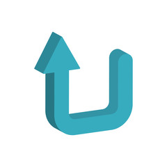 arrow up 3d style icon