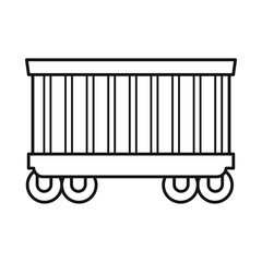 Vector design of wagon and container logo. Web element of wagon and boxcar stock vector illustration.