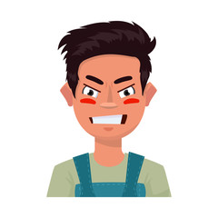 Isolated object of guy and grimace logo. Set of guy and hatred stock symbol for web.