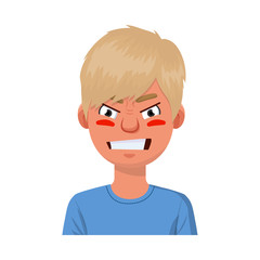 Vector design of guy and grimace icon. Collection of guy and hatred stock symbol for web.