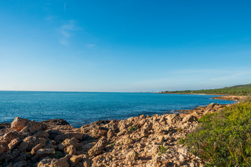 The sea in the Sierra de Irta in Alcocebre