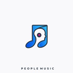 People Music Illustration Vector Template