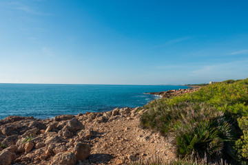 The sea in the Sierra de Irta in Alcocebre