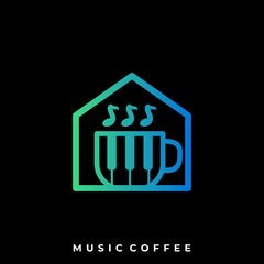 Music Coffee Illustration Vector Template