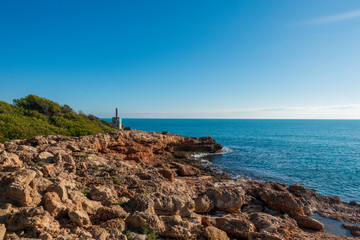 The sea in the Sierra de Irta in Alcocebre