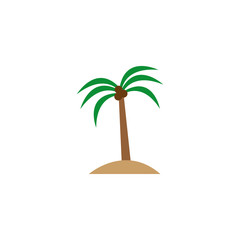 tree palm tropical flat icon