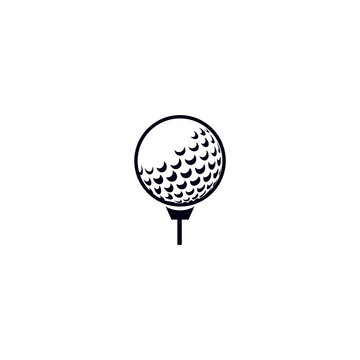 golf ball logo concept icon