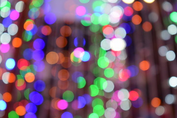 Multi-colored bokeh light from a bulb