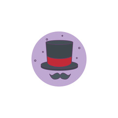 hat with moustache detailed style