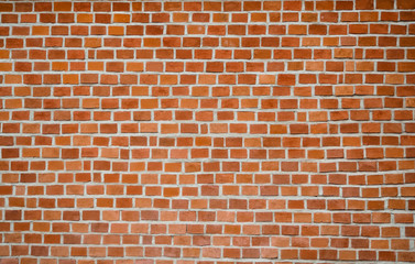 Wall with masonry of red brick - texture