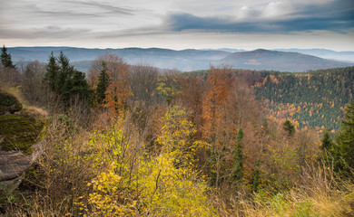Obraz premium Blick vom Mont Saint Odile in die Vogesen