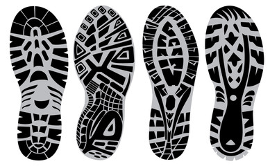  prints of shoes vector illustration