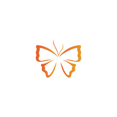 Vector Butterfly conceptual simple colorful icon Logo Vector Animal Insect