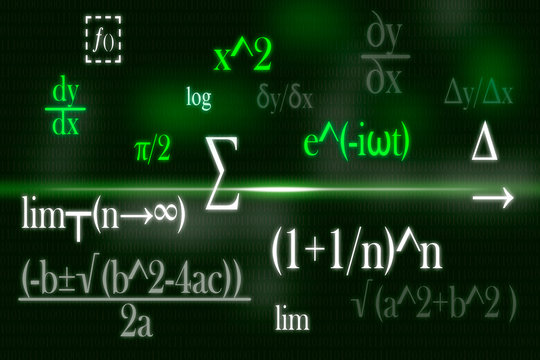 abstract background of mathematical formulas