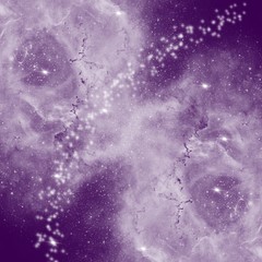 Purple stars cosmic abstract background