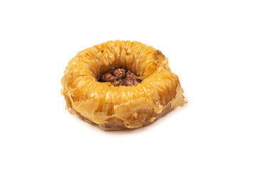Tasty baklava isolated on white background.
