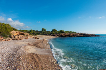 The sea in the Sierra de Irta in Alcocebre