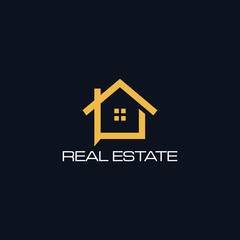 Real estate logo design. Modern and elegant style design. Bussines logo design template.