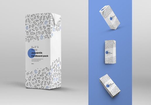 4 Small Drink Carton Mockups