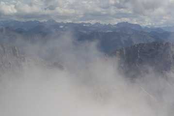 Clouds over mountains