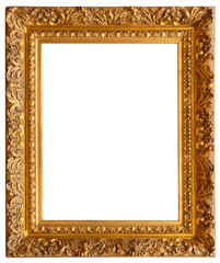 Photo antique picture frame isolated on white background