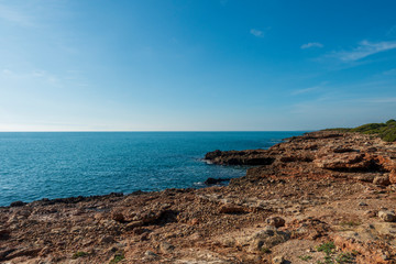 The sea in the Sierra de Irta in Alcocebre