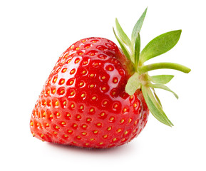 Strawberry isolated on white. Whole berry